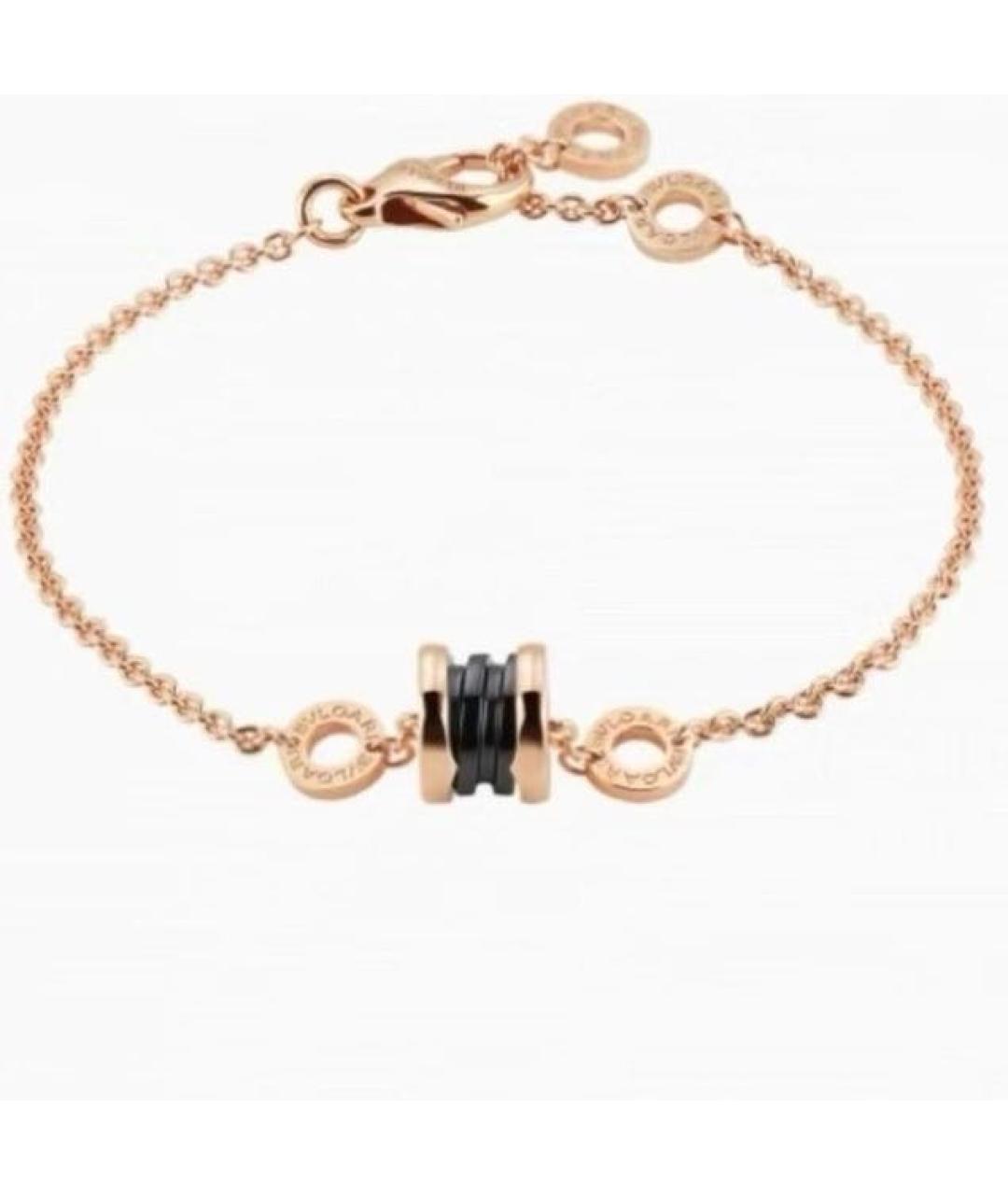 BVLGARI Черный браслет из розового золота, фото 7