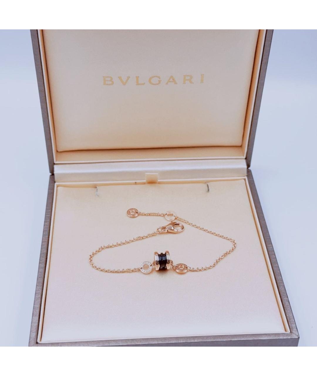 BVLGARI Черный браслет из розового золота, фото 3
