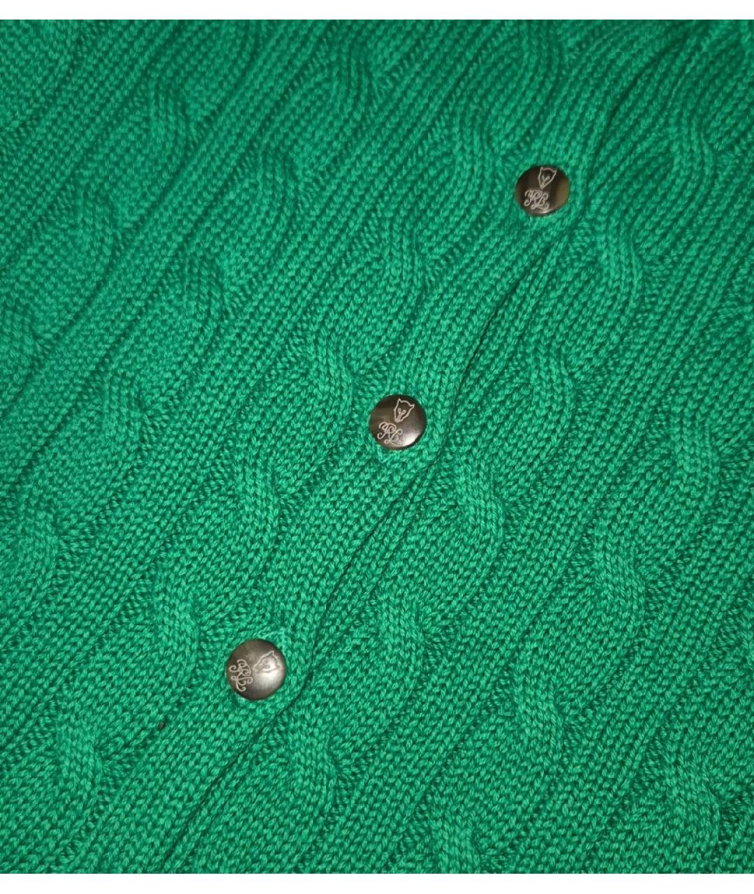 POLO RALPH LAUREN Зеленый хлопковый кардиган, фото 6