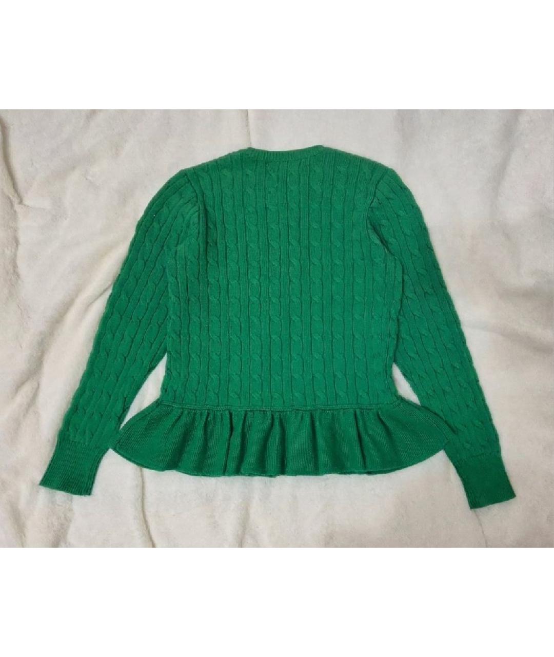 POLO RALPH LAUREN Зеленый хлопковый кардиган, фото 2