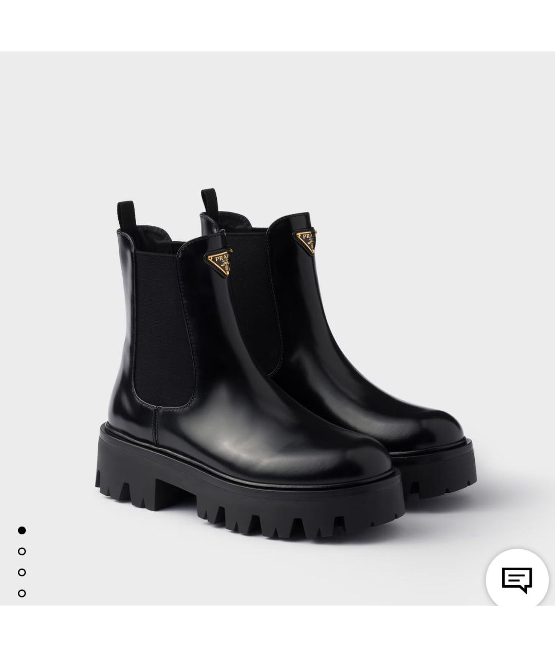 PRADA Черные кожаные сапоги, фото 8