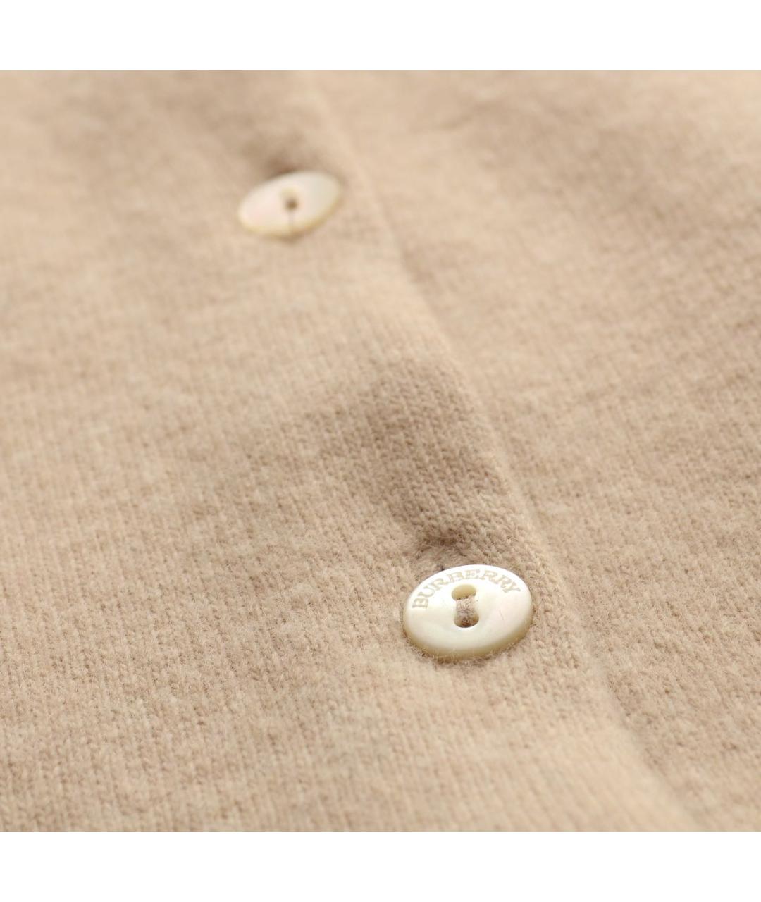 BURBERRY Бежевый шерстяной кардиган, фото 4