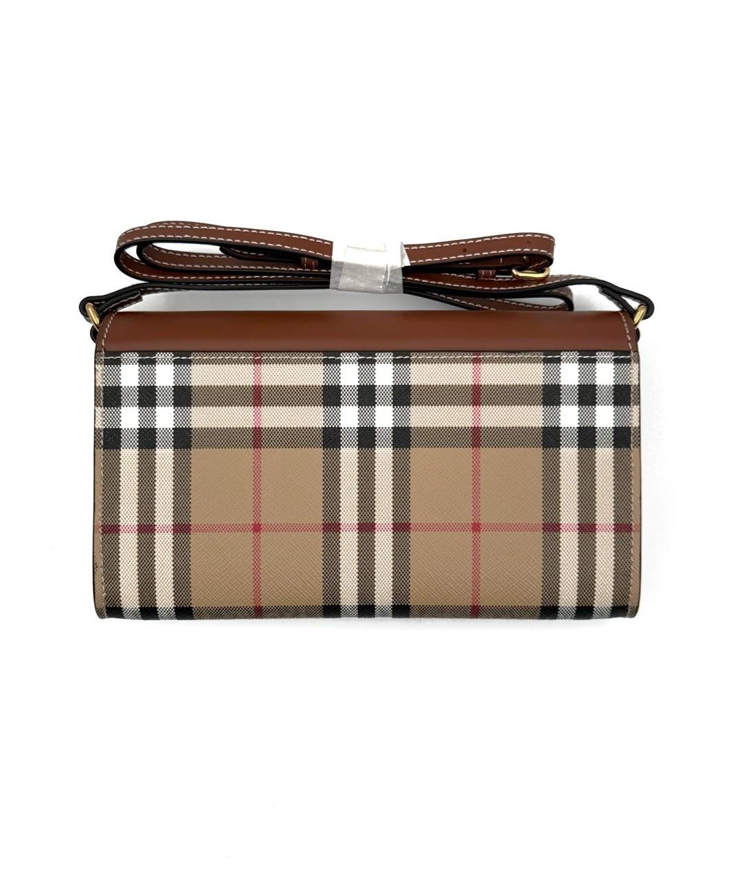 BURBERRY Коричневая кожаная сумка через плечо, фото 3