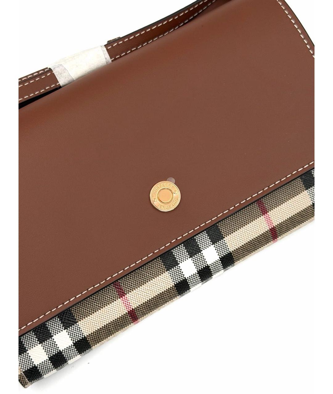 BURBERRY Коричневая кожаная сумка через плечо, фото 2