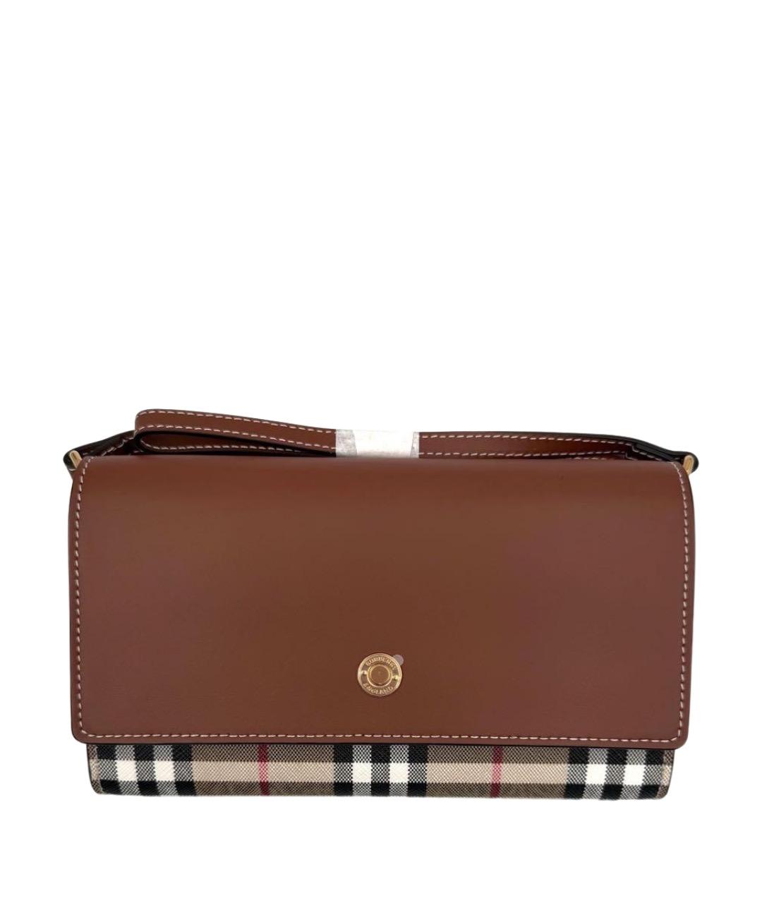 BURBERRY Коричневая кожаная сумка через плечо, фото 1