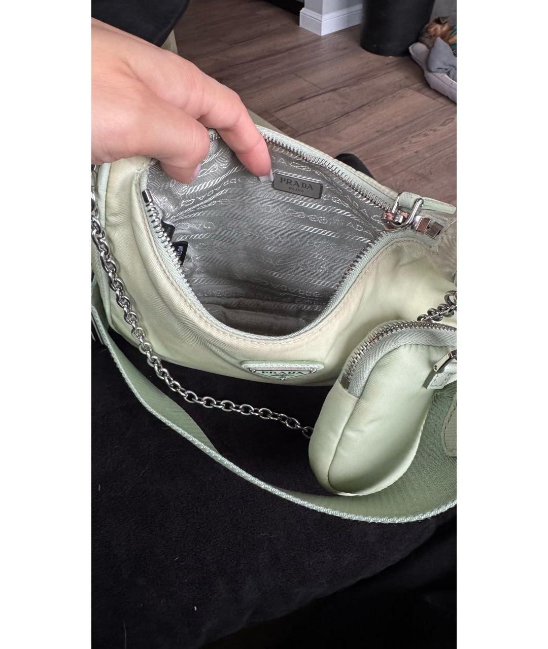 PRADA Салатовая сумка через плечо, фото 4