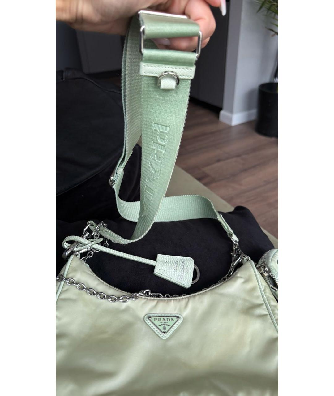 PRADA Салатовая сумка через плечо, фото 7