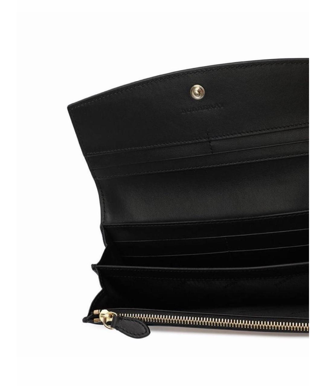 BURBERRY Черный кожаный кошелек, фото 3