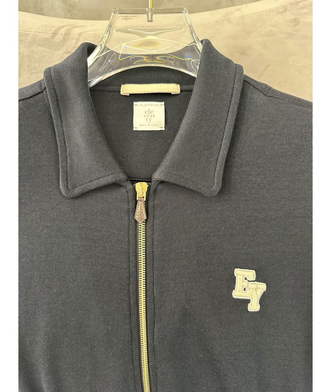 ELEVENTY Черный хлопковый кардиган, фото 4