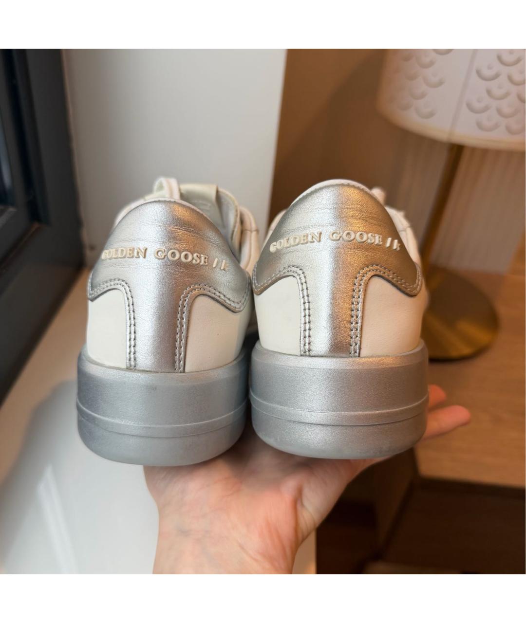 GOLDEN GOOSE DELUXE BRAND Белые кожаные кеды, фото 6