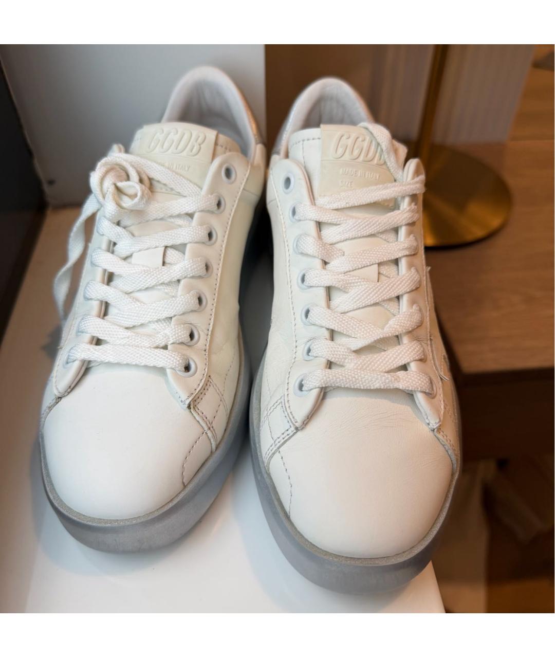 GOLDEN GOOSE DELUXE BRAND Белые кожаные кеды, фото 2