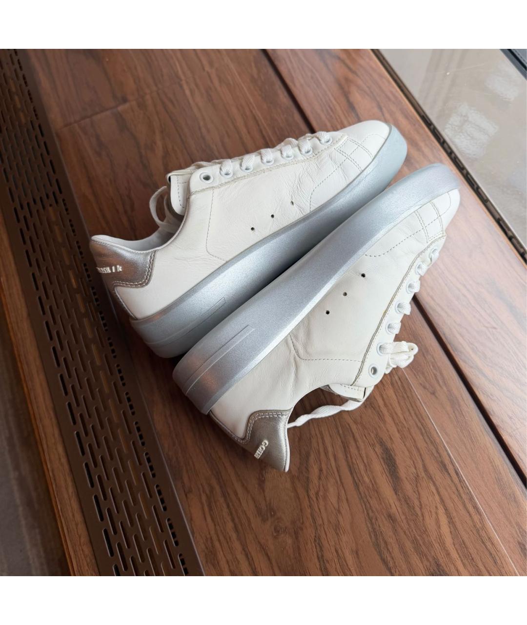 GOLDEN GOOSE Белые кожаные кеды, фото 5