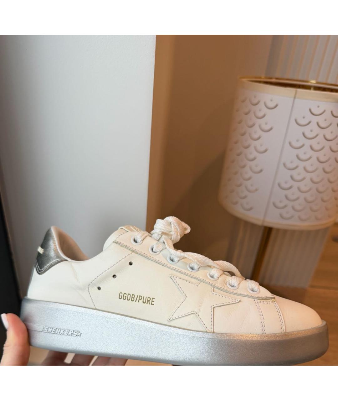 GOLDEN GOOSE DELUXE BRAND Белые кожаные кеды, фото 4