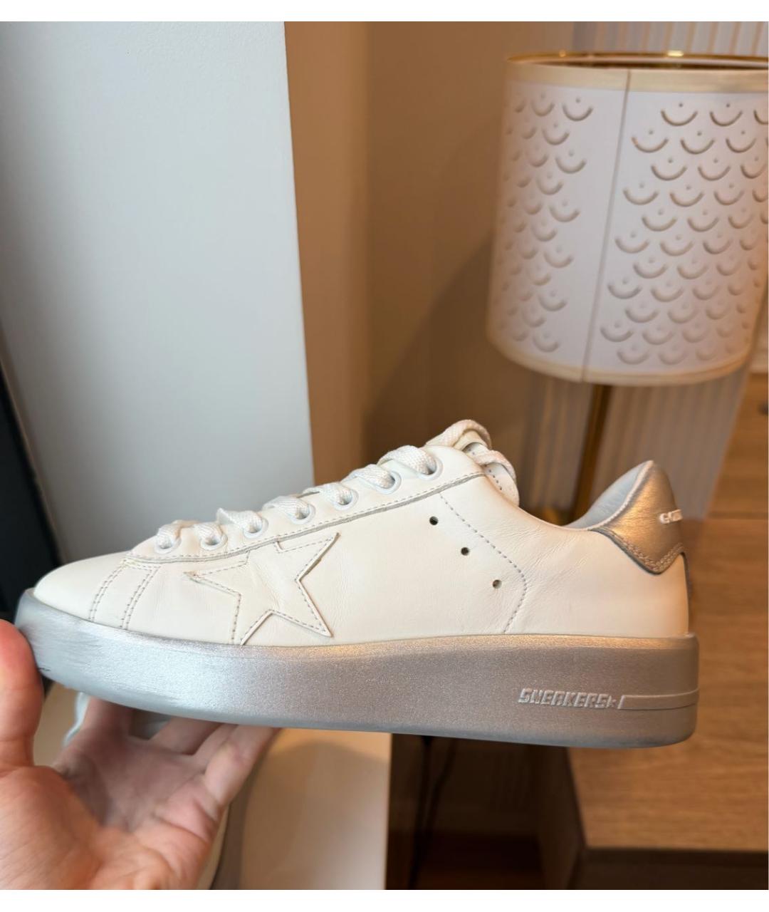 GOLDEN GOOSE DELUXE BRAND Белые кожаные кеды, фото 3