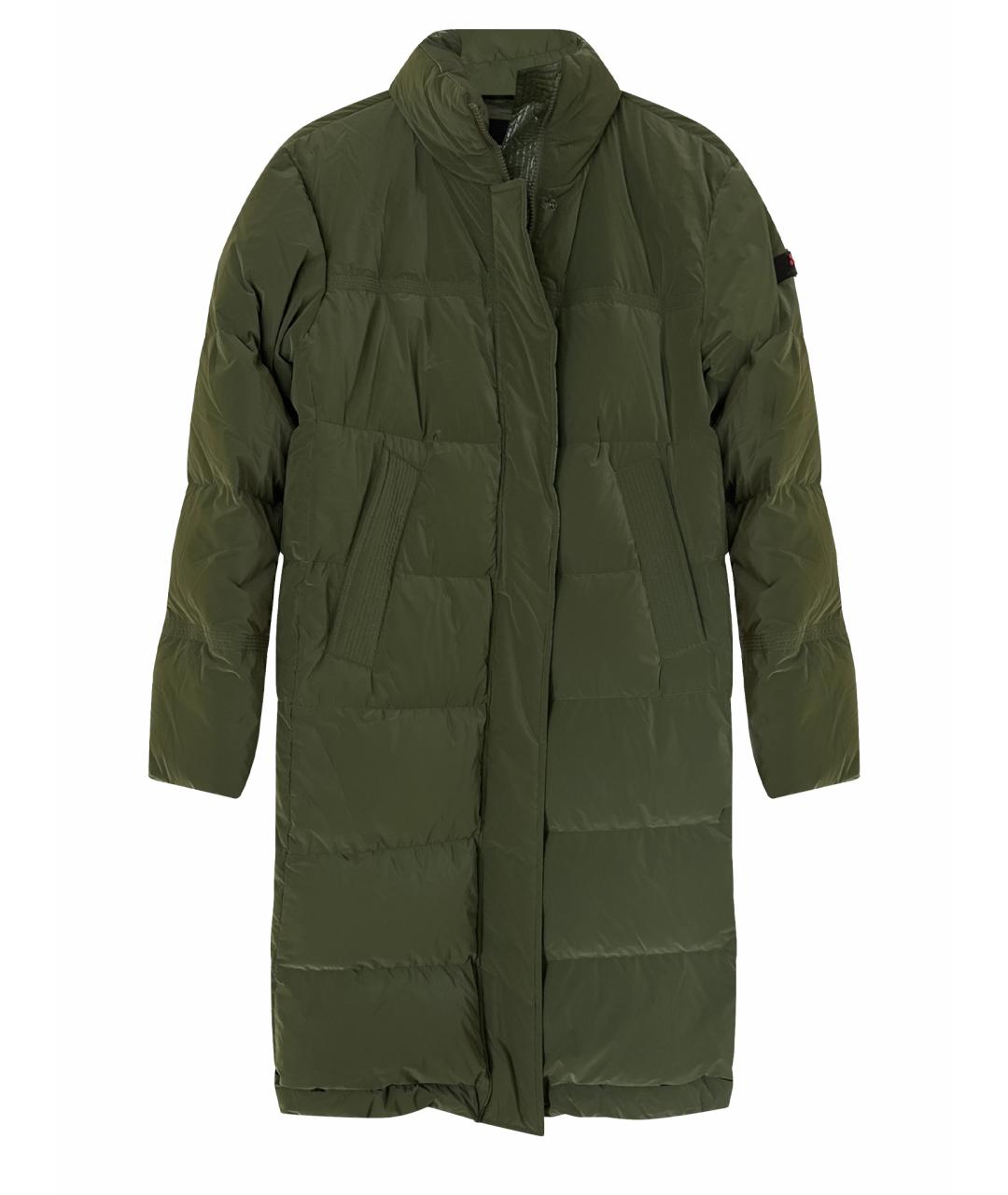 PEUTEREY Зеленый полиуретановый пуховик, фото 1