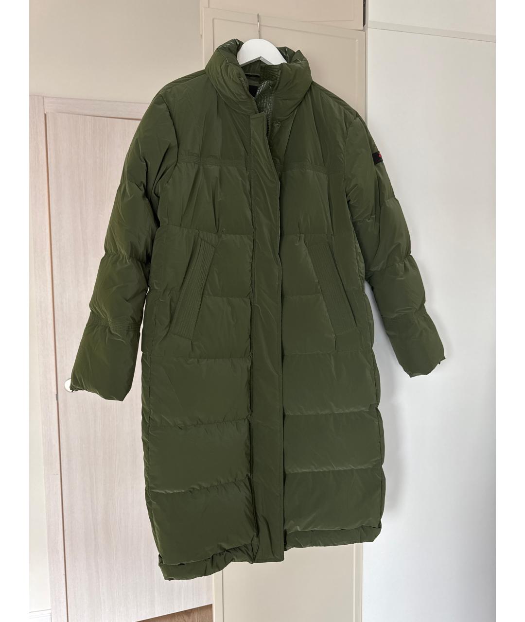 PEUTEREY Зеленый полиуретановый пуховик, фото 3