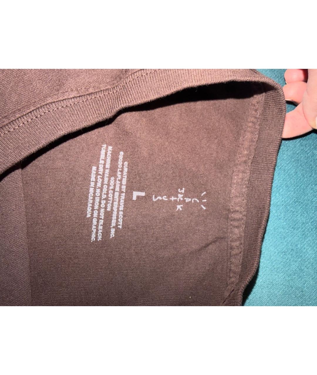 CACTUS JACK BY TRAVIS SCOTT Коричневая хлопковая футболка, фото 3