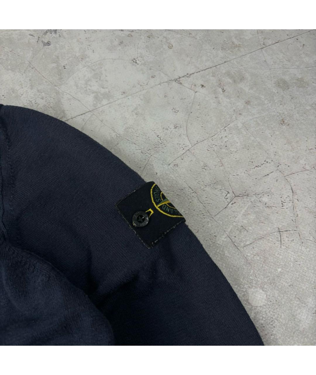 STONE ISLAND Темно-синий хлопковый джемпер / свитер, фото 4