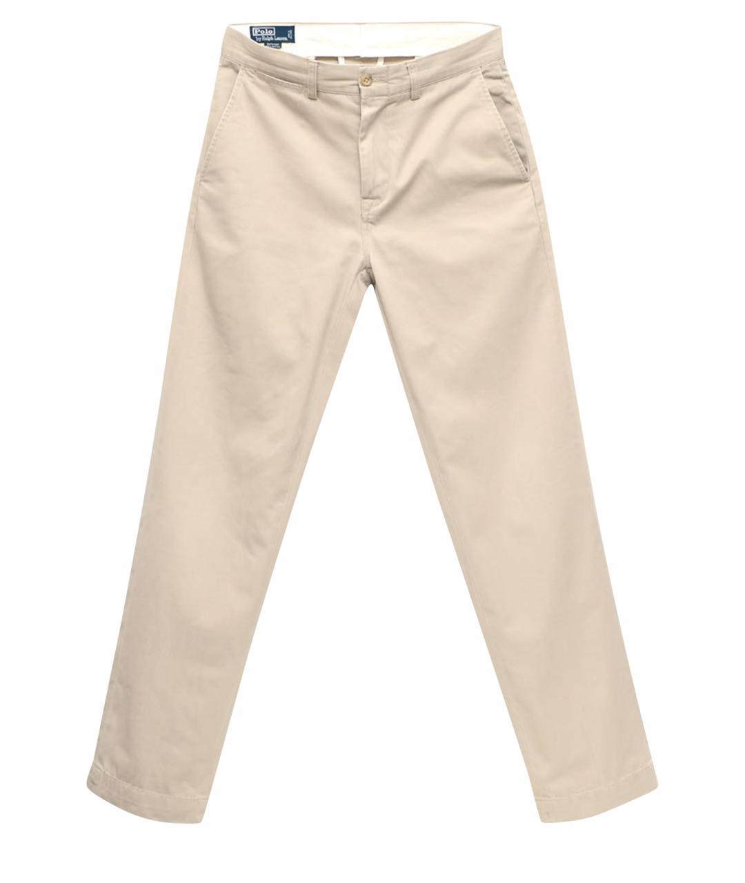 POLO RALPH LAUREN Бежевые хлопковые брюки чинос, фото 1