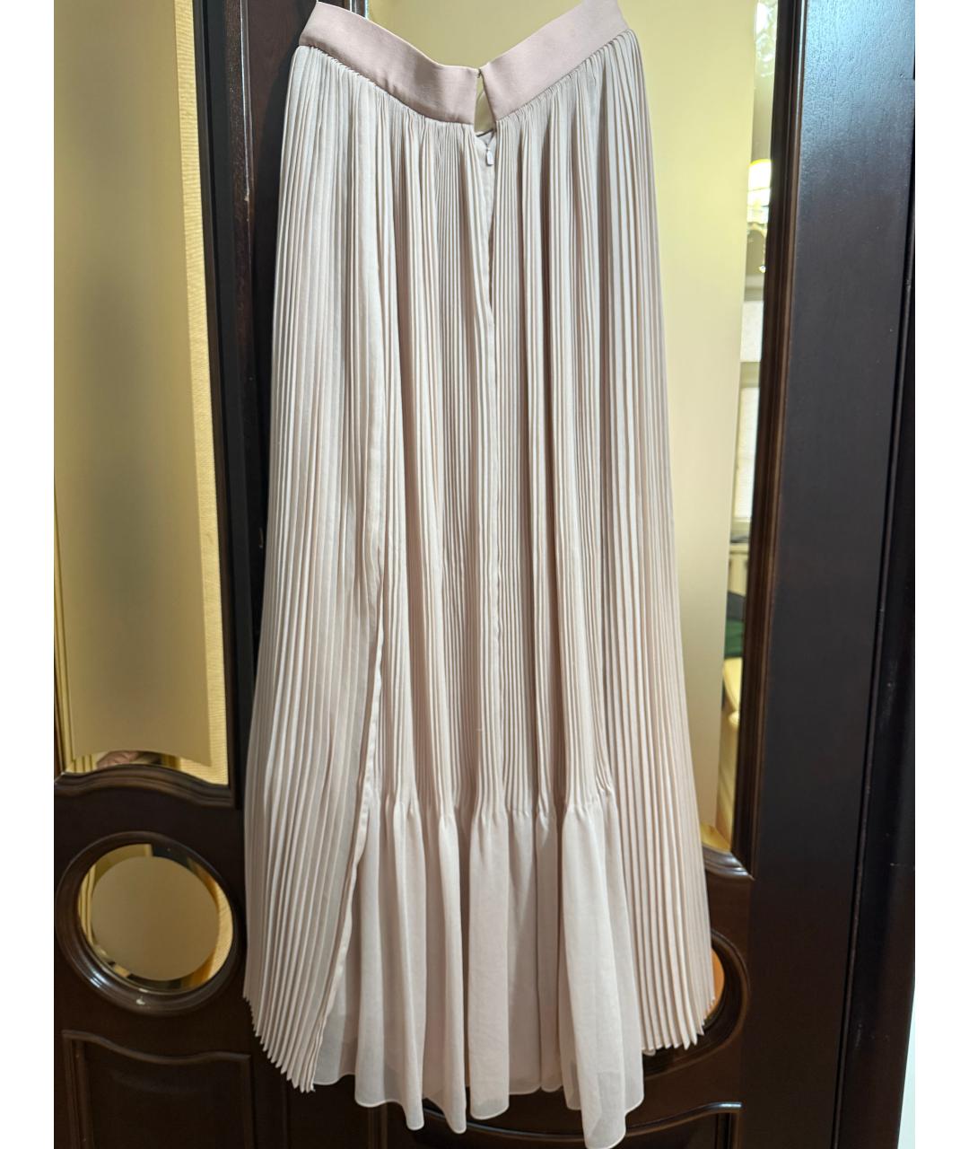 CHLOE Розовая шелковая юбка макси, фото 4