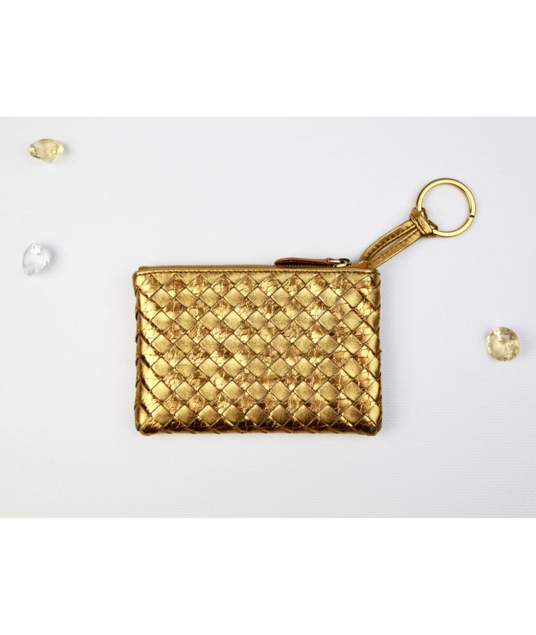 BOTTEGA VENETA Золотая ключница, фото 2
