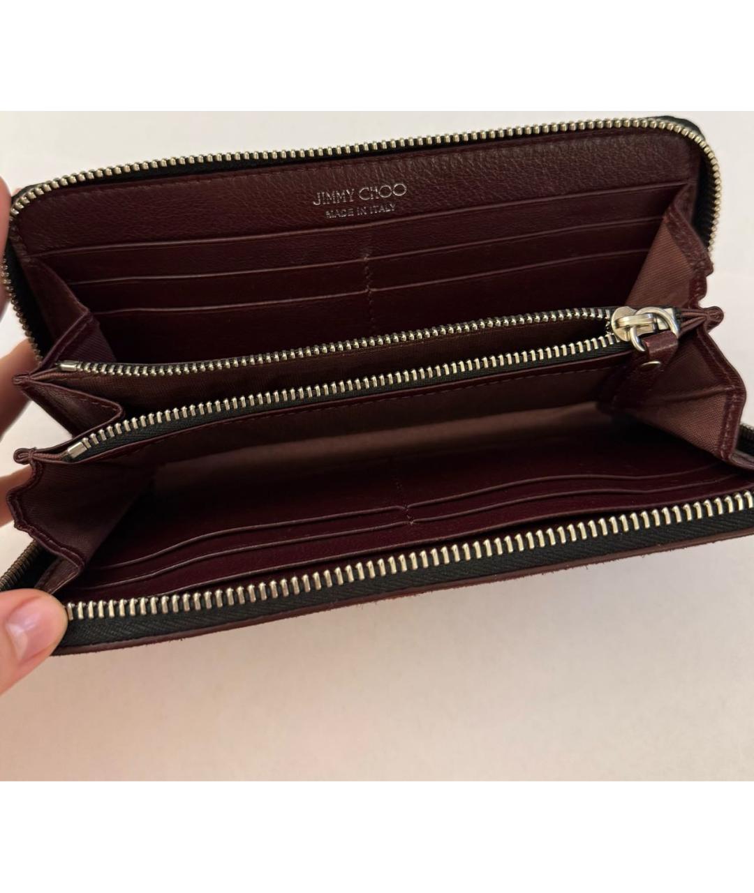 JIMMY CHOO Синий кожаный кошелек, фото 4