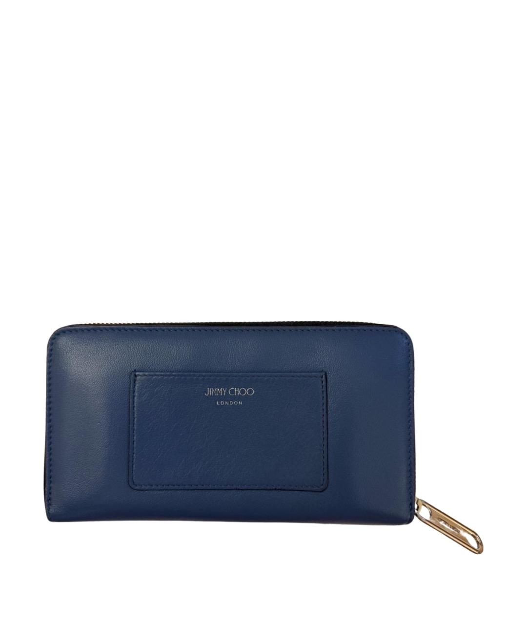 JIMMY CHOO Синий кожаный кошелек, фото 1