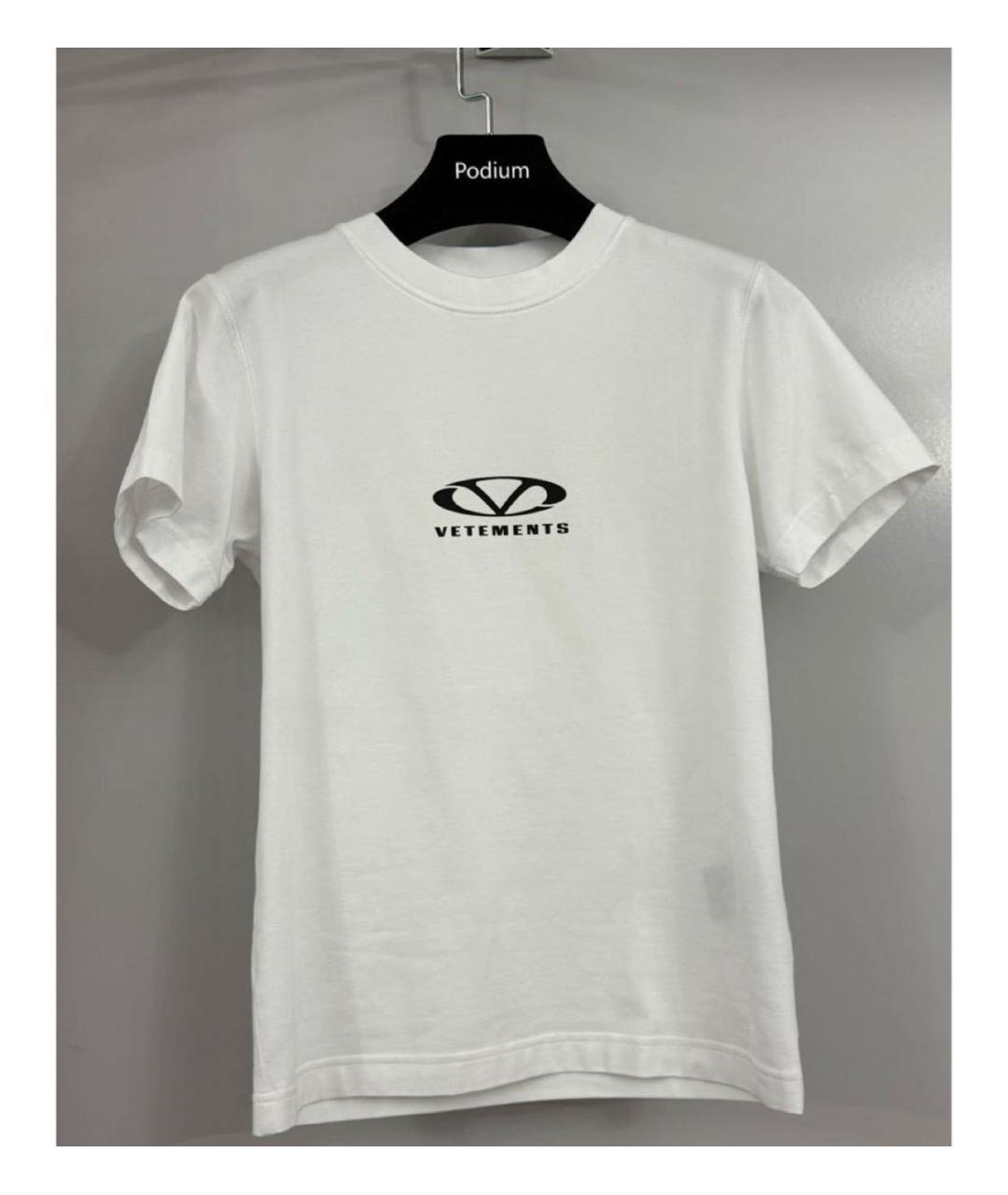 VETEMENTS Белая хлопковая футболка, фото 5