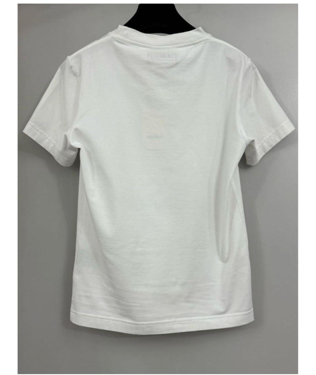 VETEMENTS Белая хлопковая футболка, фото 2