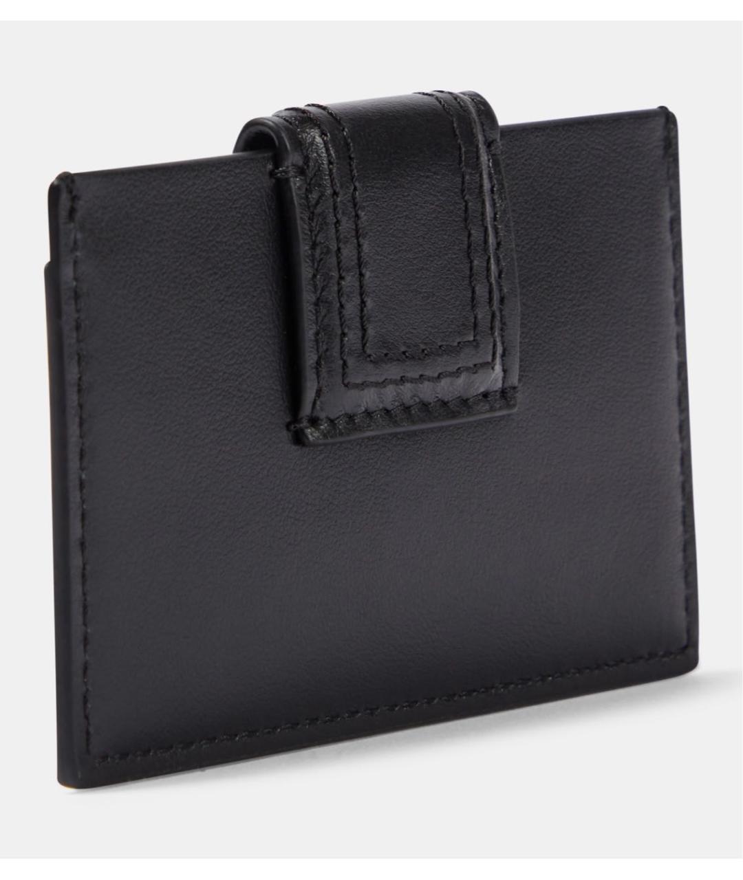 JACQUEMUS Черный кожаный кардхолдер, фото 2