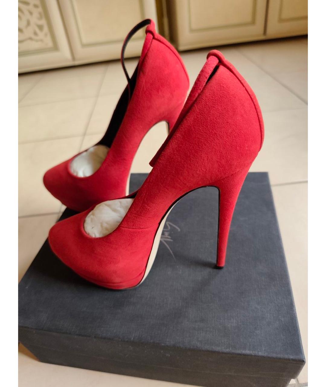 GIUSEPPE ZANOTTI DESIGN Красные замшевые туфли, фото 2