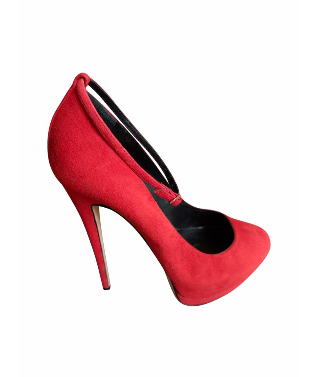 GIUSEPPE ZANOTTI DESIGN Красные замшевые туфли, фото 1