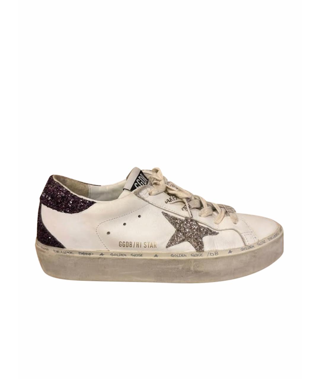 GOLDEN GOOSE DELUXE BRAND Белые кожаные кроссовки, фото 1