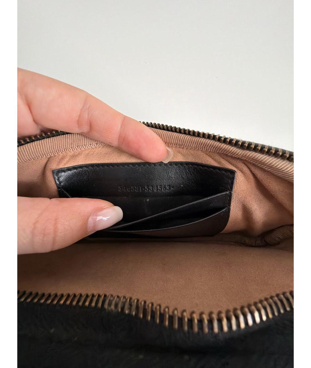 GUCCI Черная кожаная сумка через плечо, фото 6