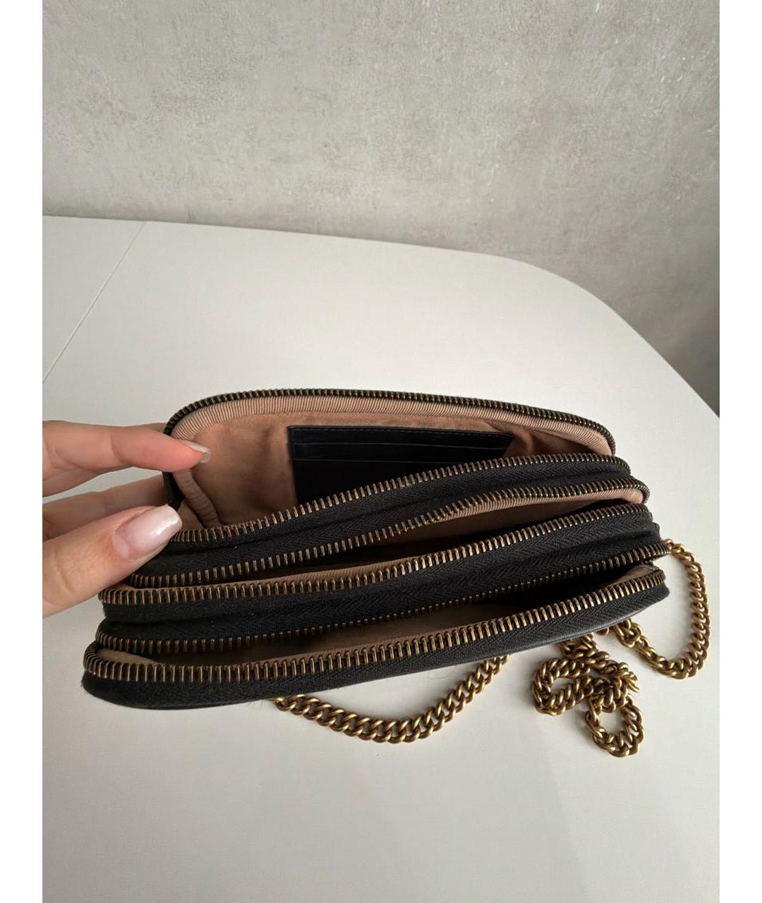 GUCCI Черная кожаная сумка через плечо, фото 4