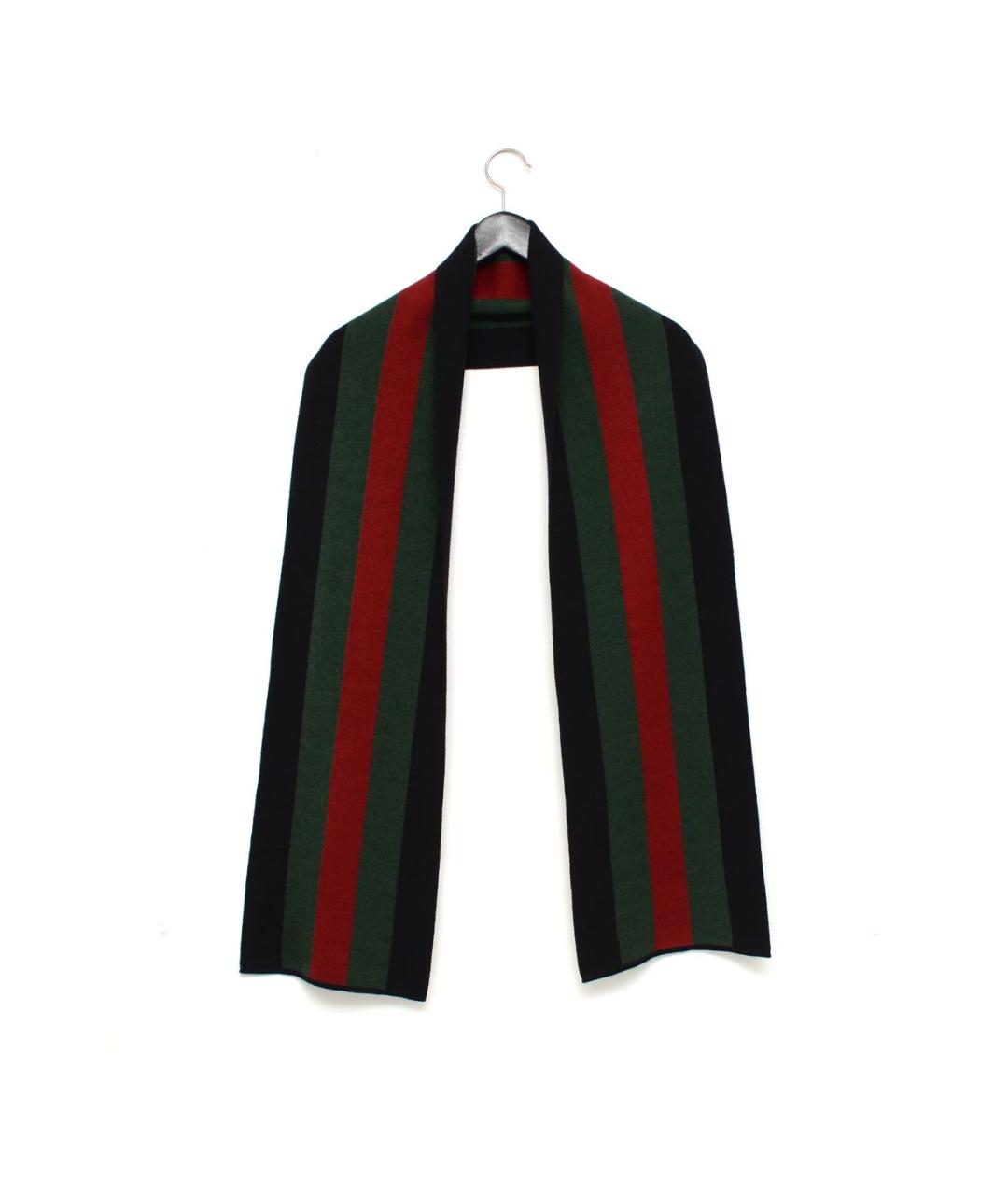 GUCCI Черный шелковый шарф, фото 2