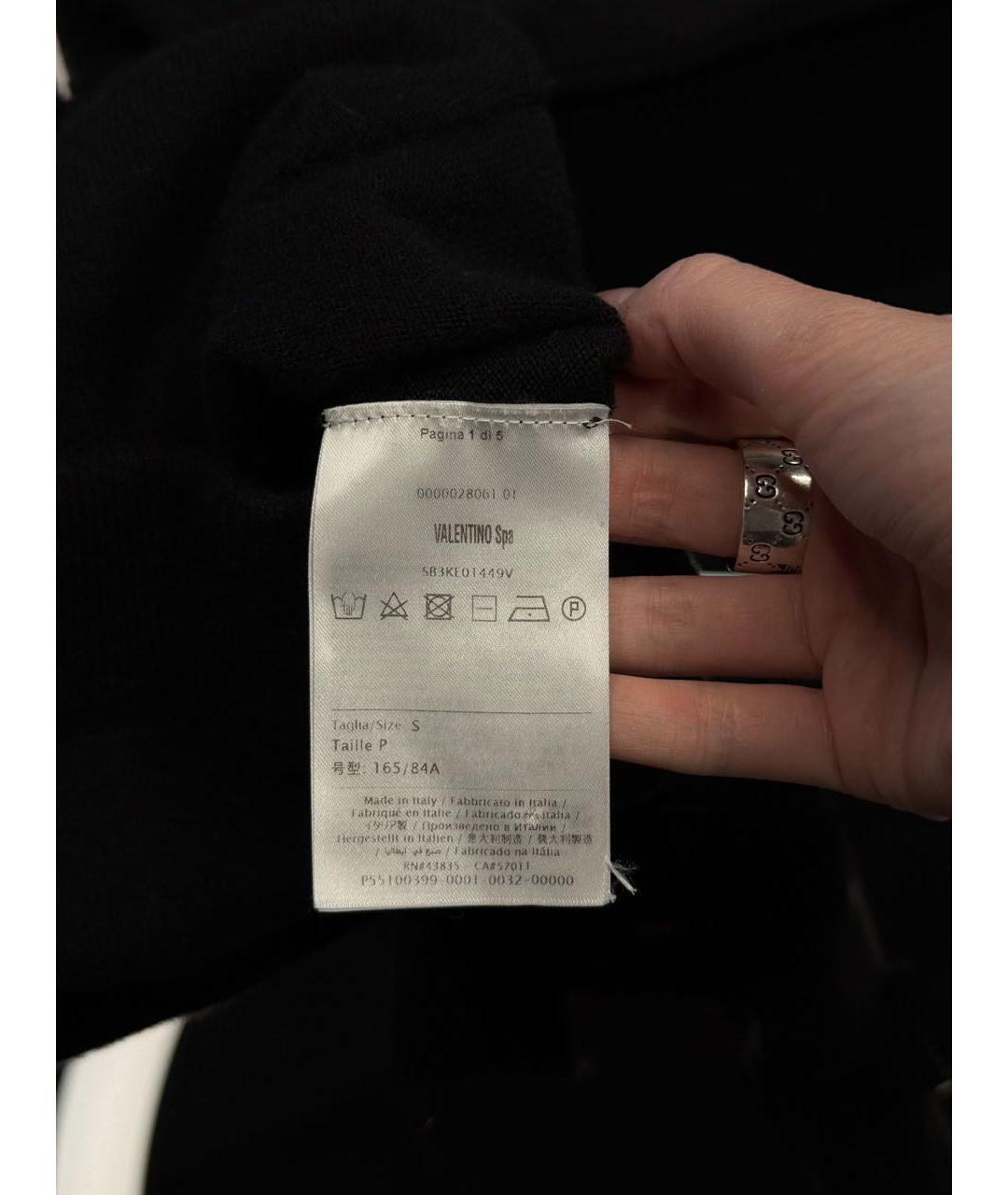 VALENTINO Черный кашемировый джемпер / свитер, фото 4