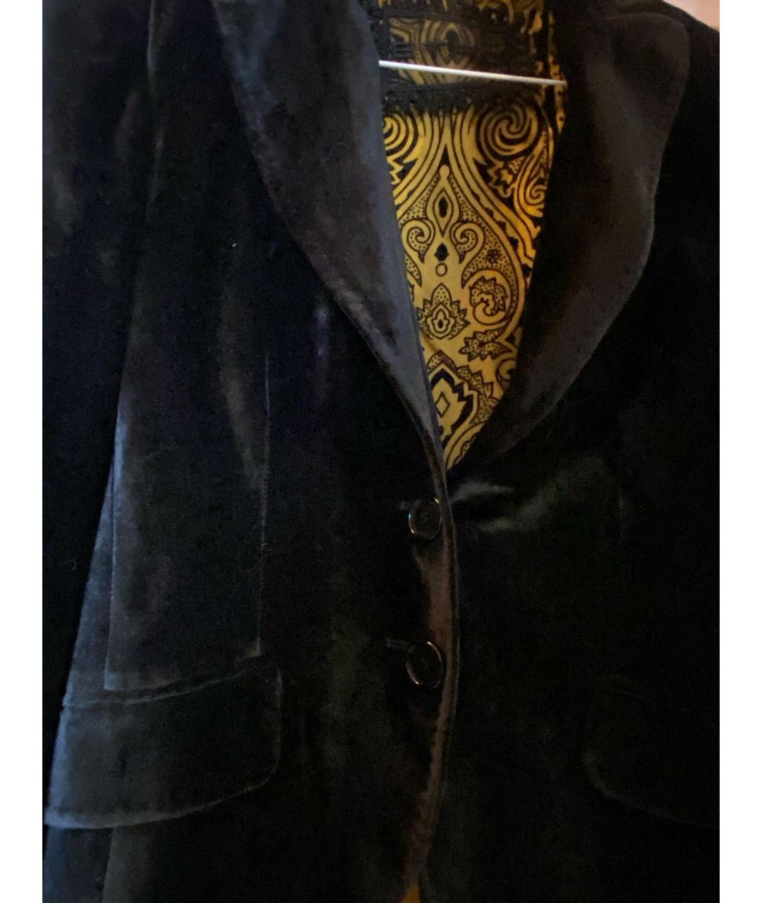 ETRO Черный бархатный жакет/пиджак, фото 4