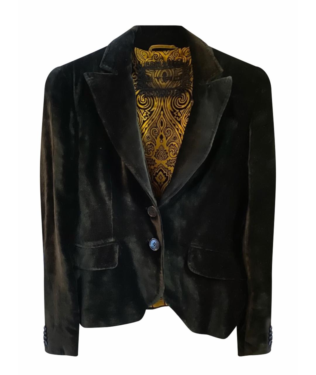 ETRO Черный бархатный жакет/пиджак, фото 1