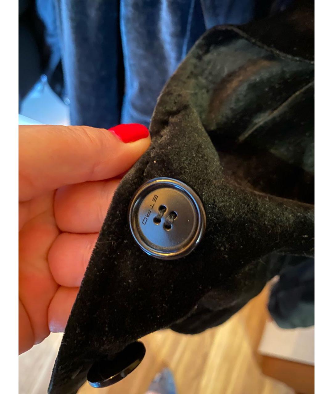 ETRO Черный бархатный жакет/пиджак, фото 6