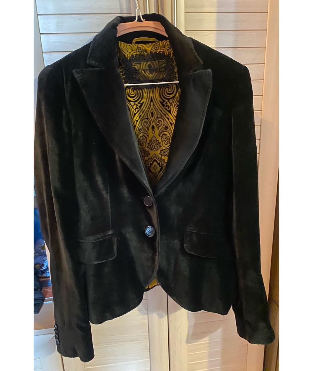 ETRO Черный бархатный жакет/пиджак, фото 7