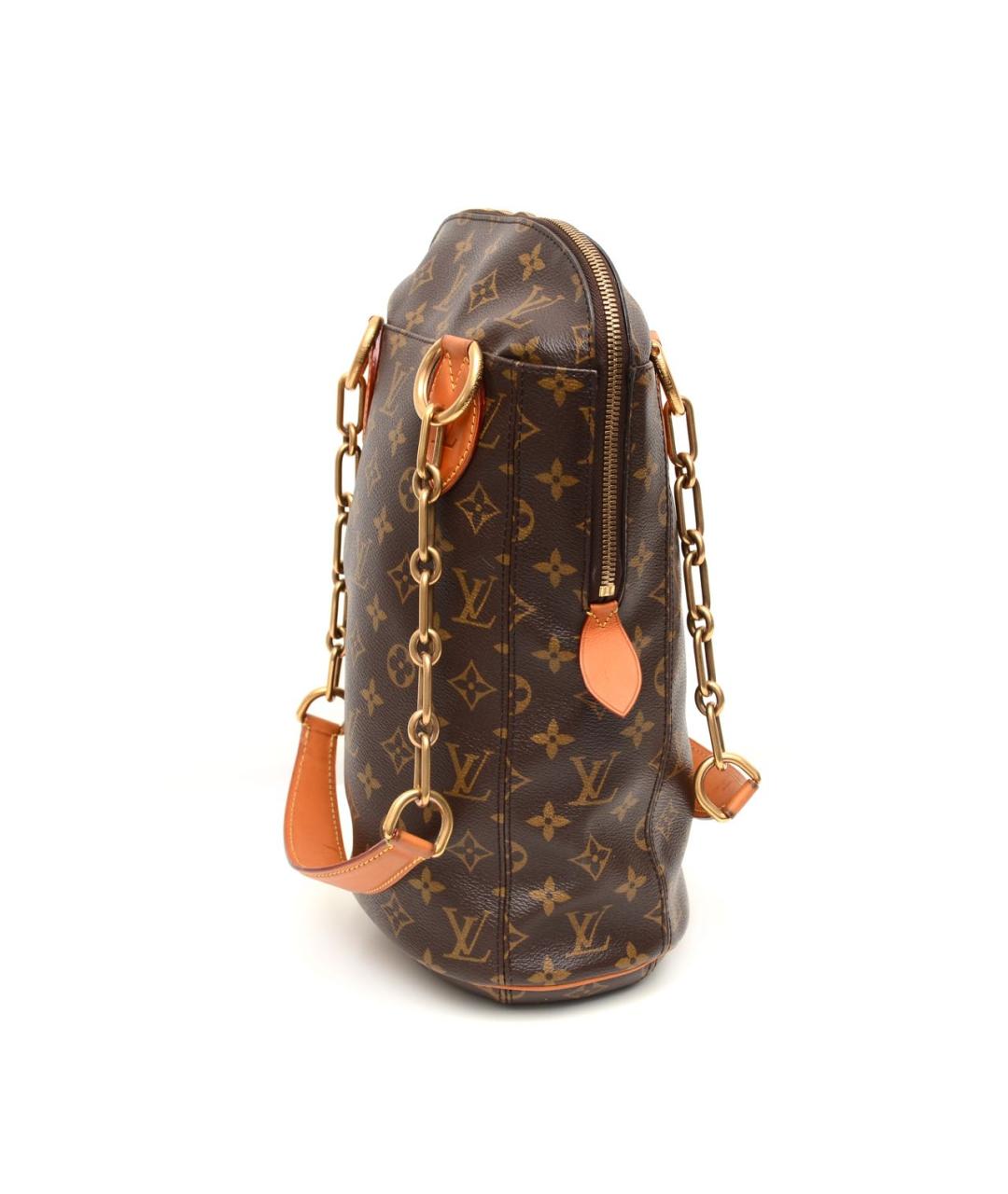 LOUIS VUITTON Коричневая тканевая дорожная/спортивная сумка, фото 5