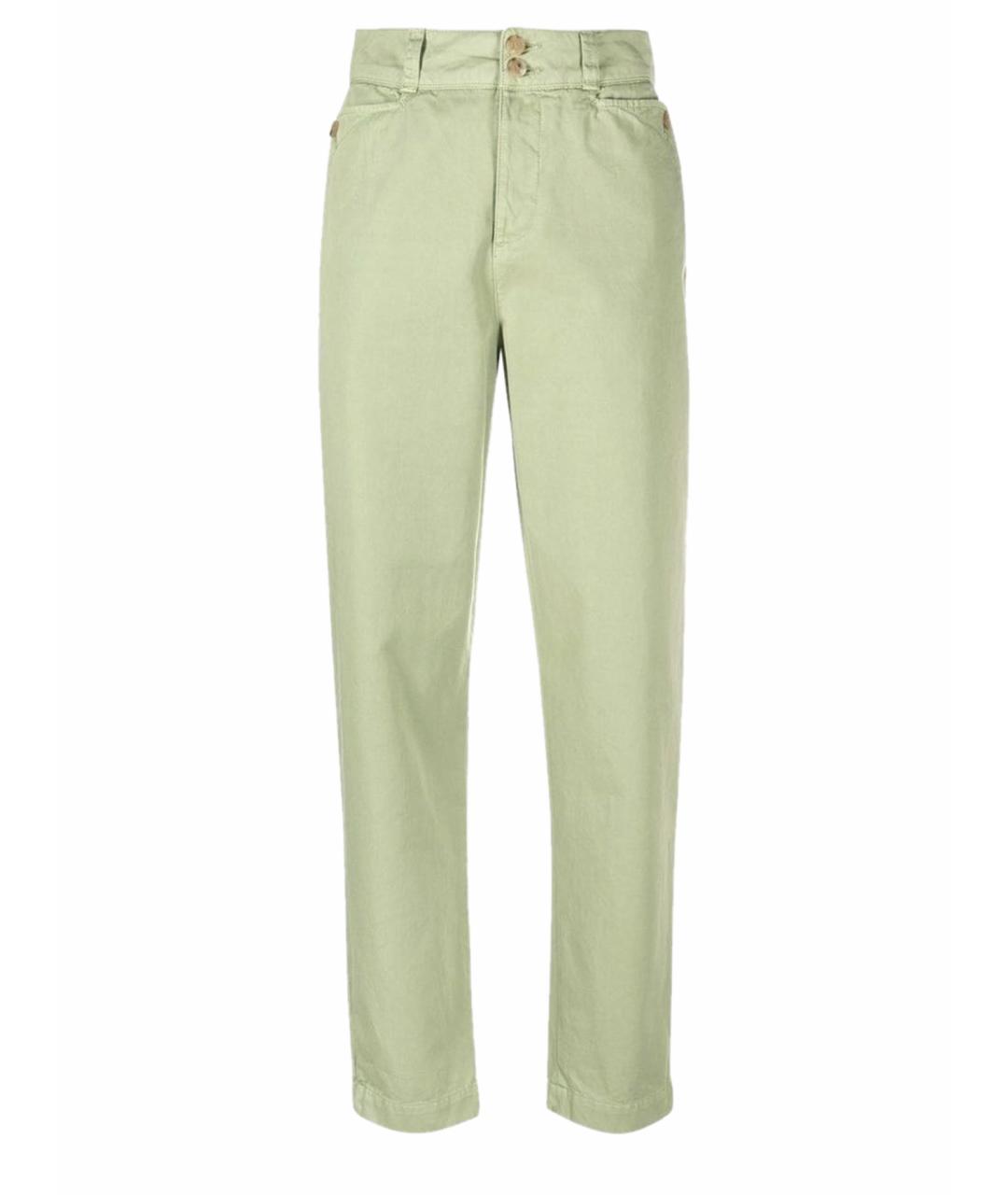 ETRO Зеленые хлопковые прямые джинсы, фото 1