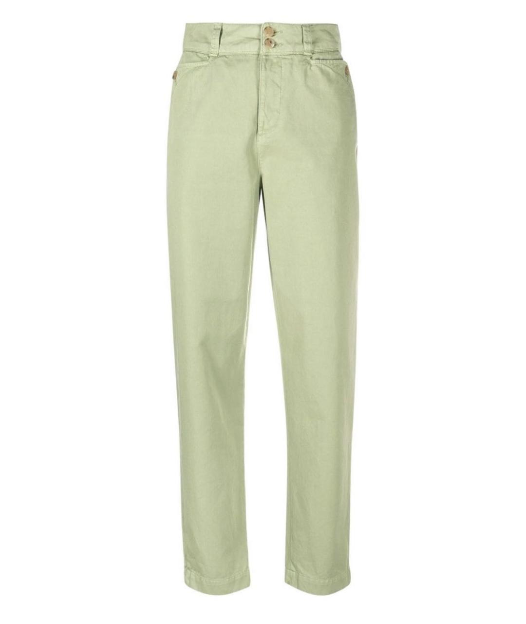 ETRO Зеленые хлопковые прямые джинсы, фото 9