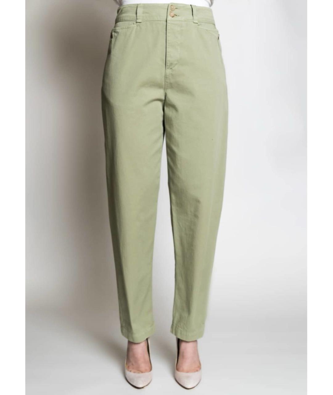 ETRO Зеленые хлопковые прямые джинсы, фото 7