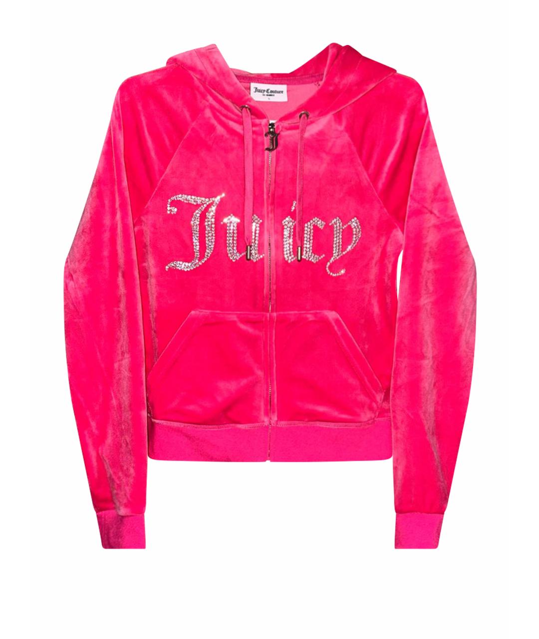 JUICY COUTURE Розовый велюровый костюм с брюками, фото 1