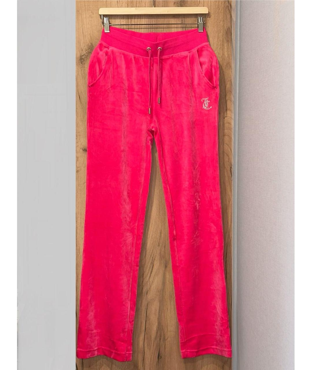 JUICY COUTURE Розовый велюровый костюм с брюками, фото 3
