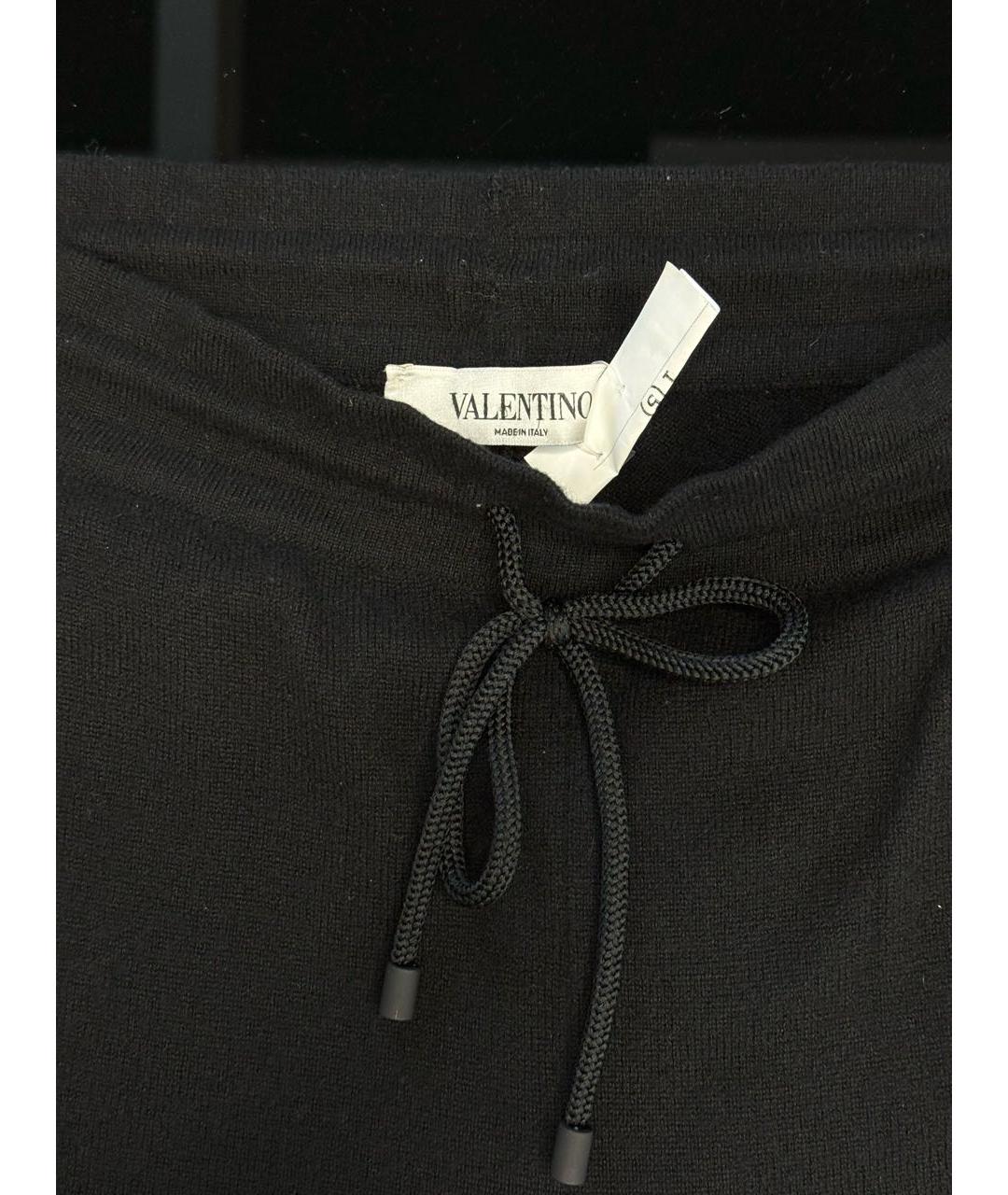 VALENTINO Черные кашемировые брюки узкие, фото 3