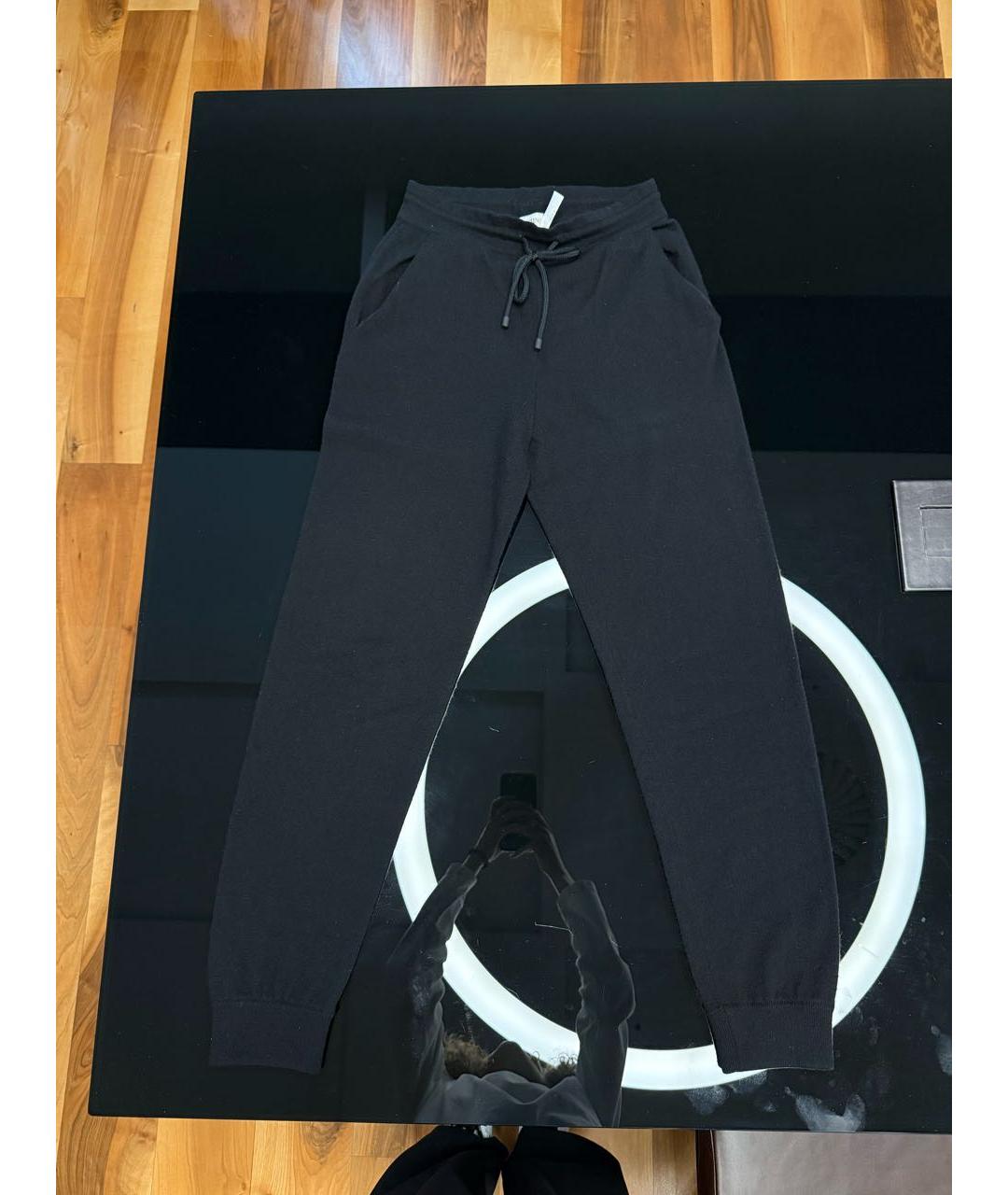 VALENTINO Черные кашемировые брюки узкие, фото 7