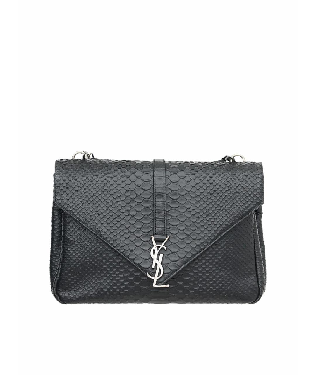 SAINT LAURENT Черная кожаная сумка через плечо, фото 1